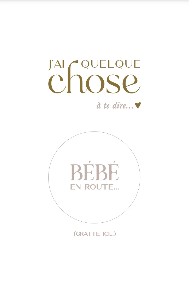 CARTE ANNONCE À GRATTER - Bébé est en route
