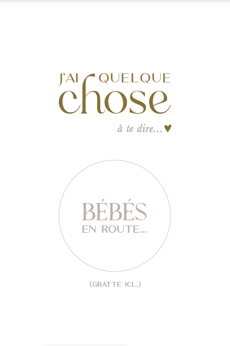 CARTE ANNONCE À GRATTER - Bébé est en route