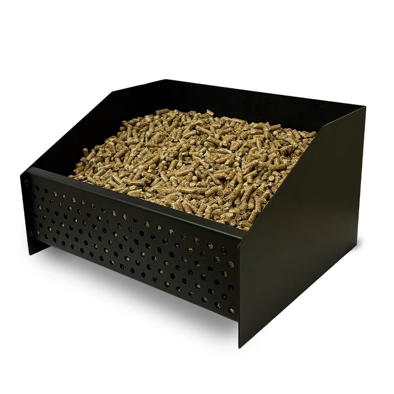 PANIER BRULEUR A GRANULES POUR CHEMINEE EN ACIER 30 × 25 × 17 CM