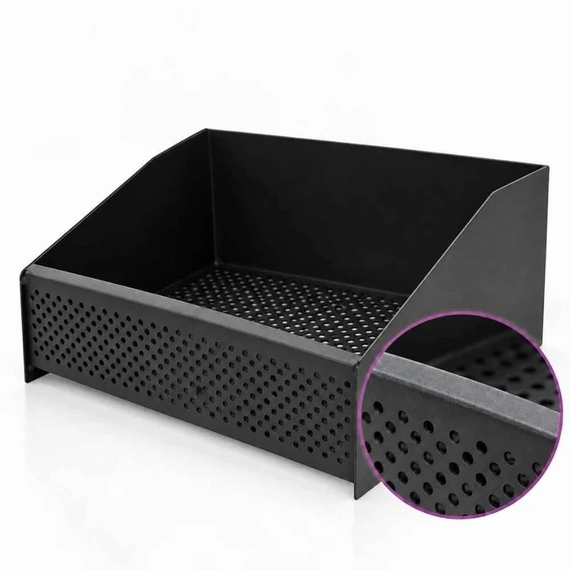 PANIER BRULEUR A GRANULES POUR CHEMINEE EN ACIER 30 × 25 × 17 CM