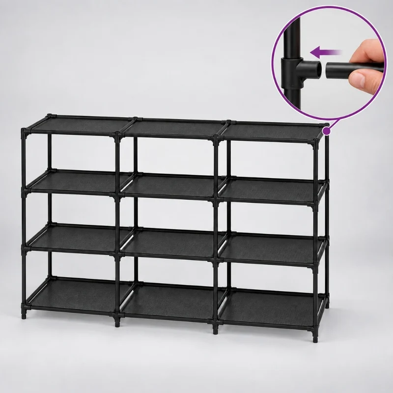 ETAGERE A CHAUSSURES MODULABLES 4 NIVEAUX