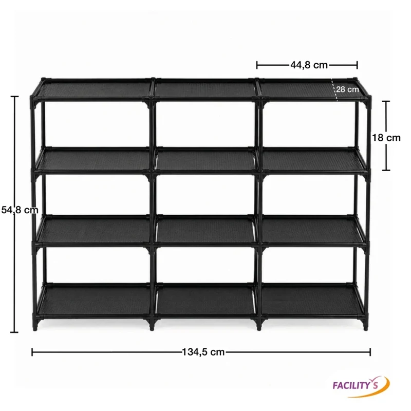 ETAGERE A CHAUSSURES MODULABLES 4 NIVEAUX