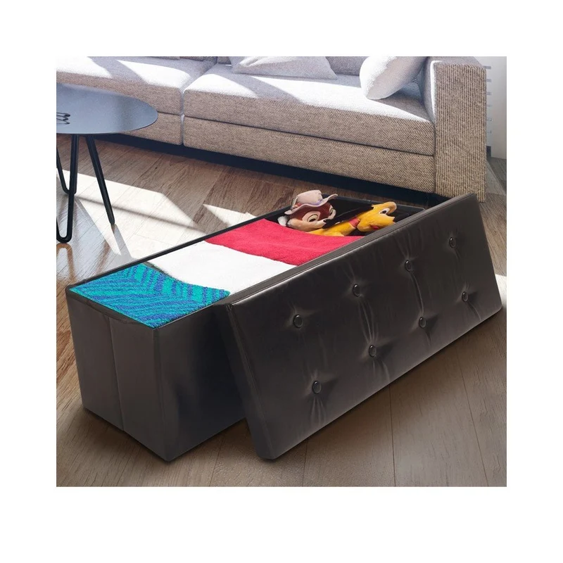 BANC COFFRE DE RANGEMENT IMITATION CUIR