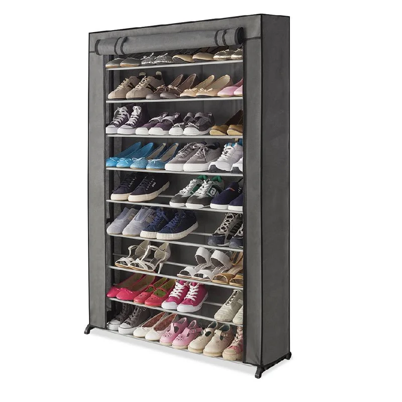 ÉTAGÈRE À CHAUSSURES 50 PAIRES AVEC HOUSSE