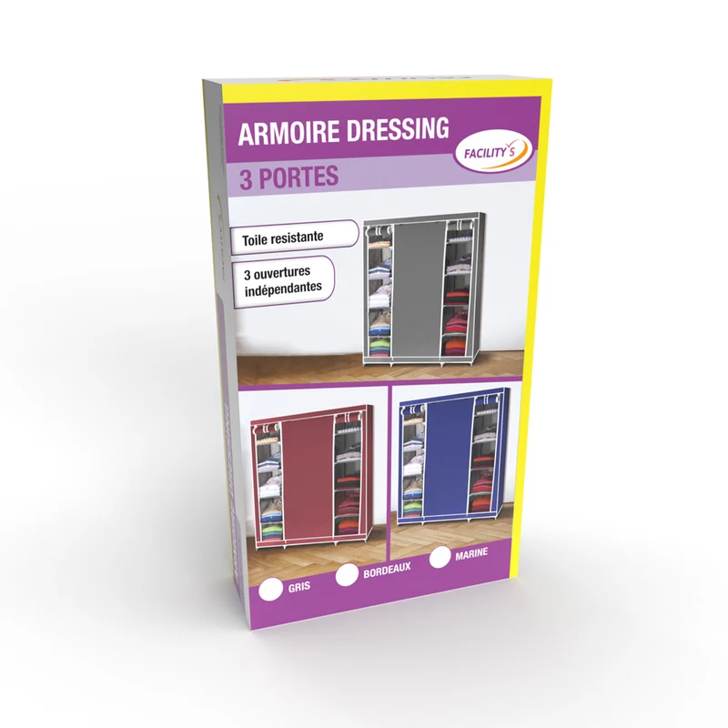 ARMOIRE DRESSING 3 PORTES