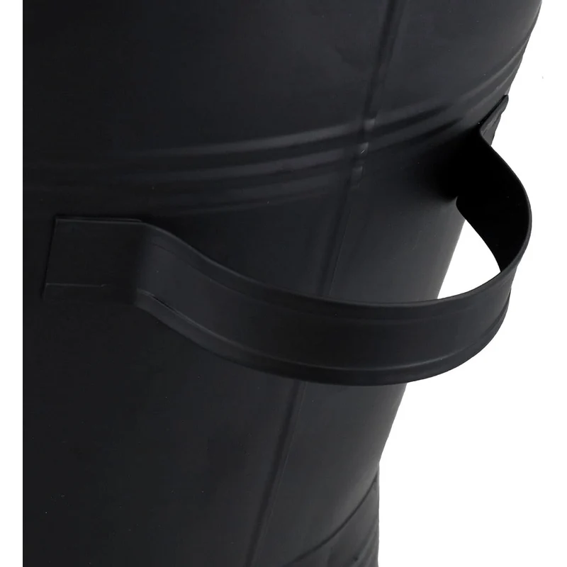 SEAU A CENDRES 4 PIECES 7L ACIER NOIR