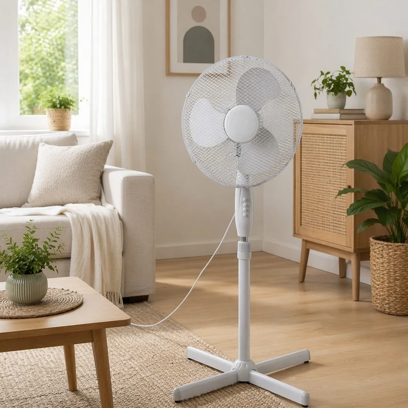 VENTILATEUR SUR PIED BLANC