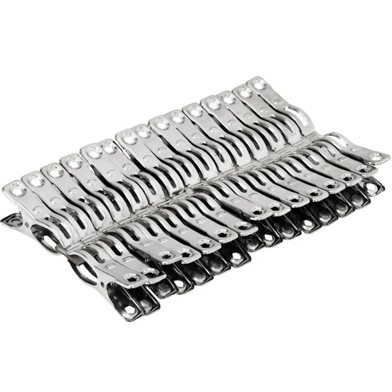 LOT DE 30 PINCES A LINGE INOX 5,7xØ1,3CM