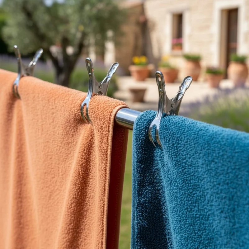 LOT DE 12 PINCES A LINGE INOX 8,5xØ1,9CM