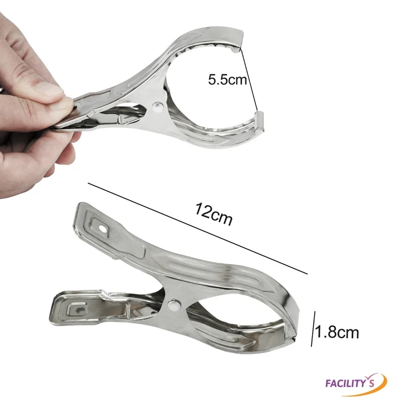 LOT DE 12 PINCES A LINGE INOX 12xØ3,5CM