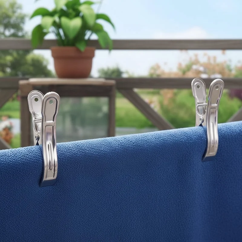 LOT DE 12 PINCES A LINGE INOX 12xØ3,5CM