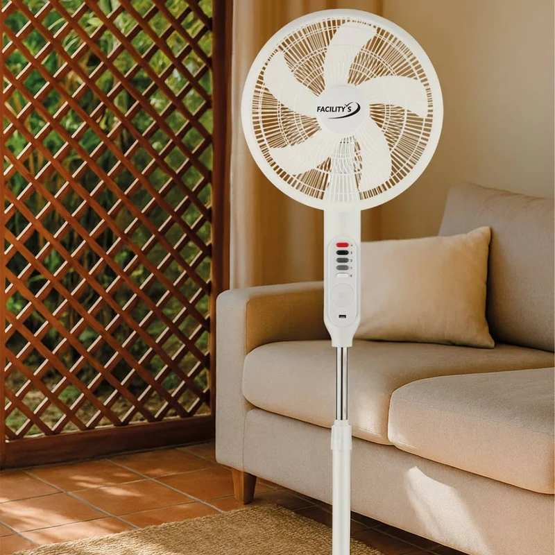 VENTILATEUR SUR PIED 2EN1 SOLAIRE ET ELECTRIQUE DIAM 41CM