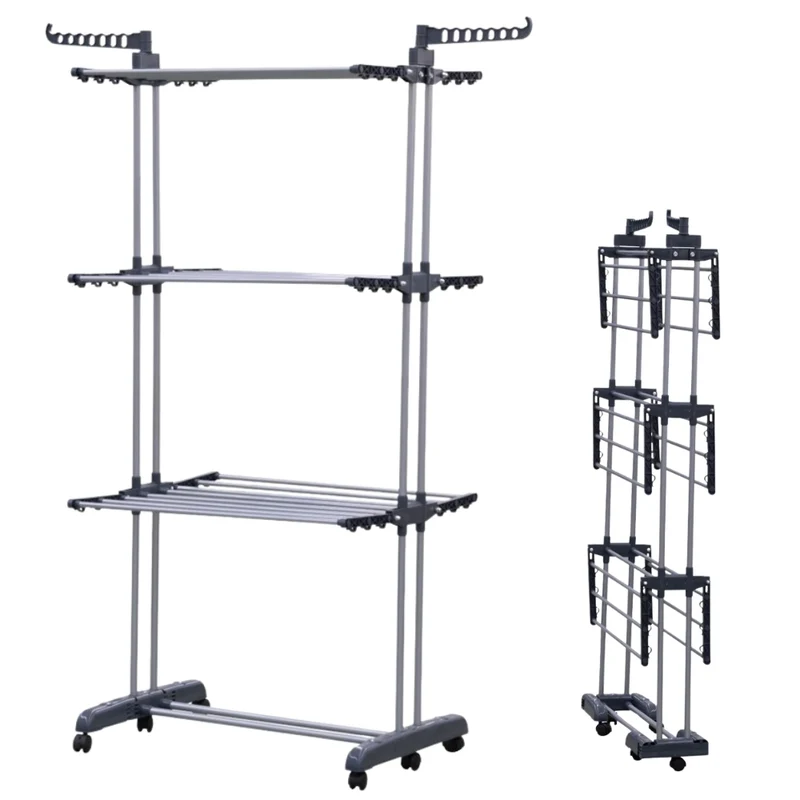 SÉCHOIR DRY FOLD AVEC 20 PINCES INOX