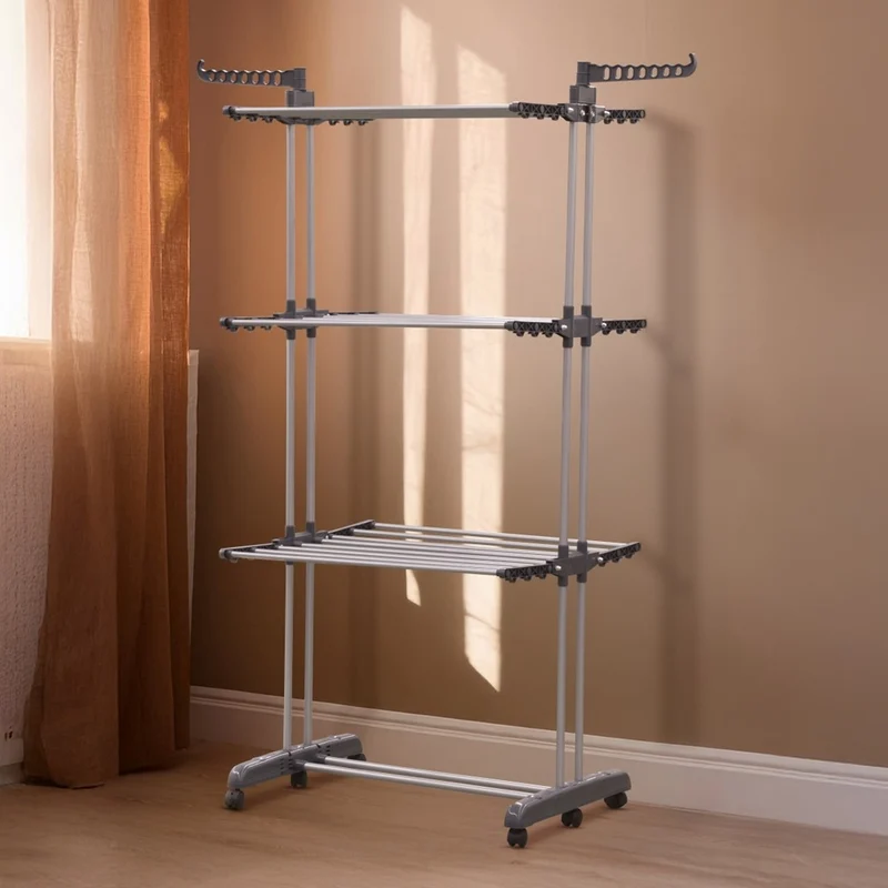 SÉCHOIR DRY FOLD AVEC 20 PINCES INOX