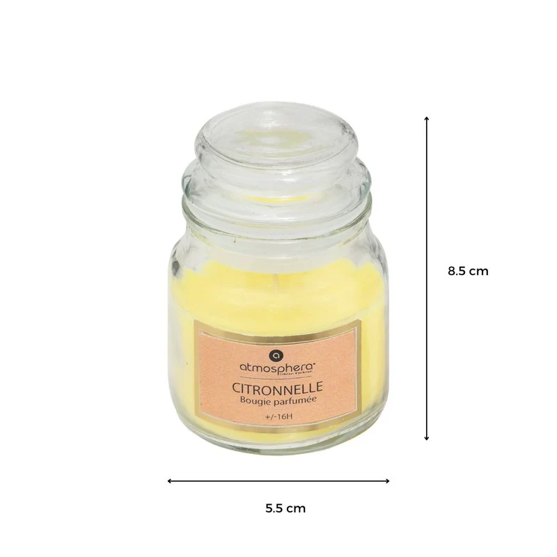 BOUGIE PARFUMEE CITRONNELLE EN VERRE