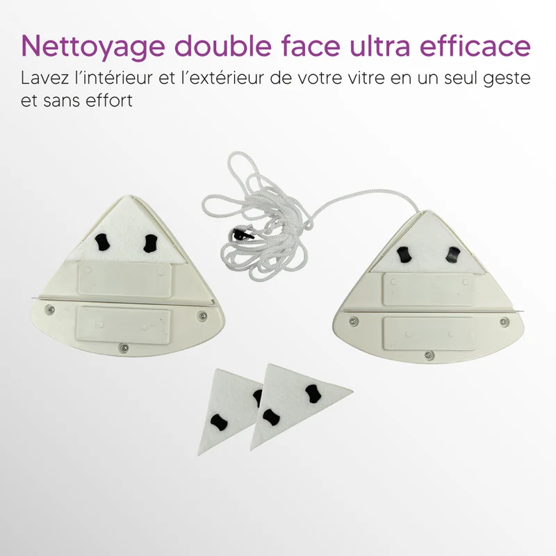 NETTOYEUR DE VITRES AIMANTÉ DOUBLE FACE
