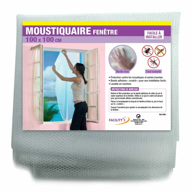 MOUSTIQUAIRE FENÊTRE 1 X 1 M