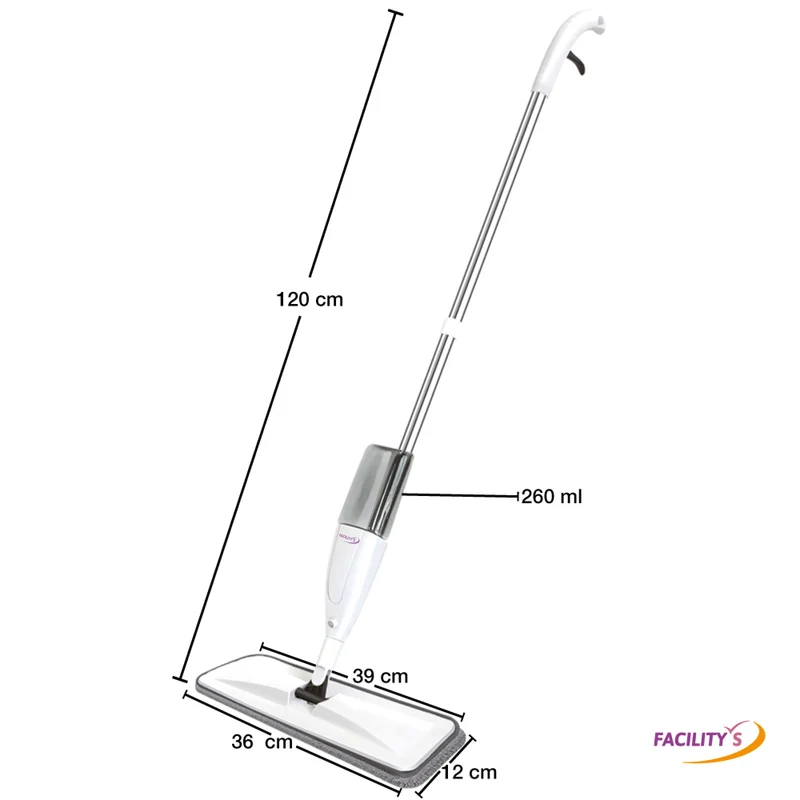 BALAI SERPILLERE PULVERISATEUR AVEC RÉSERVOIR 300 ML ET 2 MOP