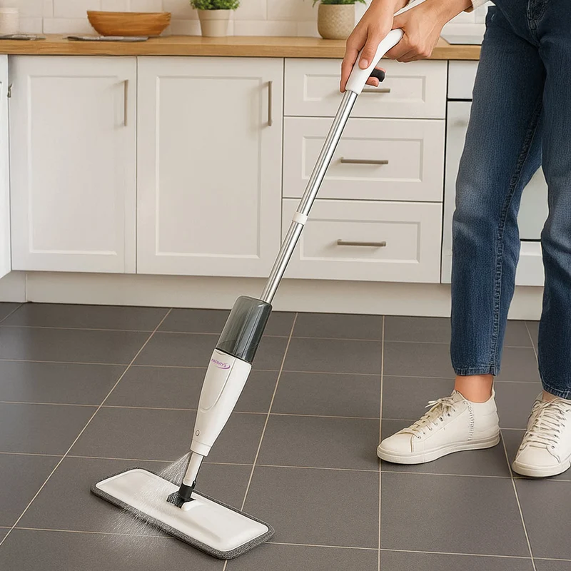 BALAI SERPILLERE PULVERISATEUR AVEC RÉSERVOIR 300 ML ET 2 MOP
