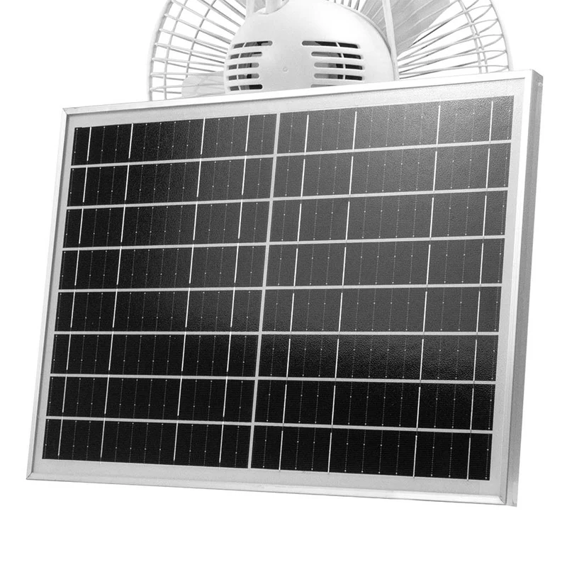 VENTILATEUR 2EN1 SOLAIRE ET ELECTRIQUE DIAM 27CM