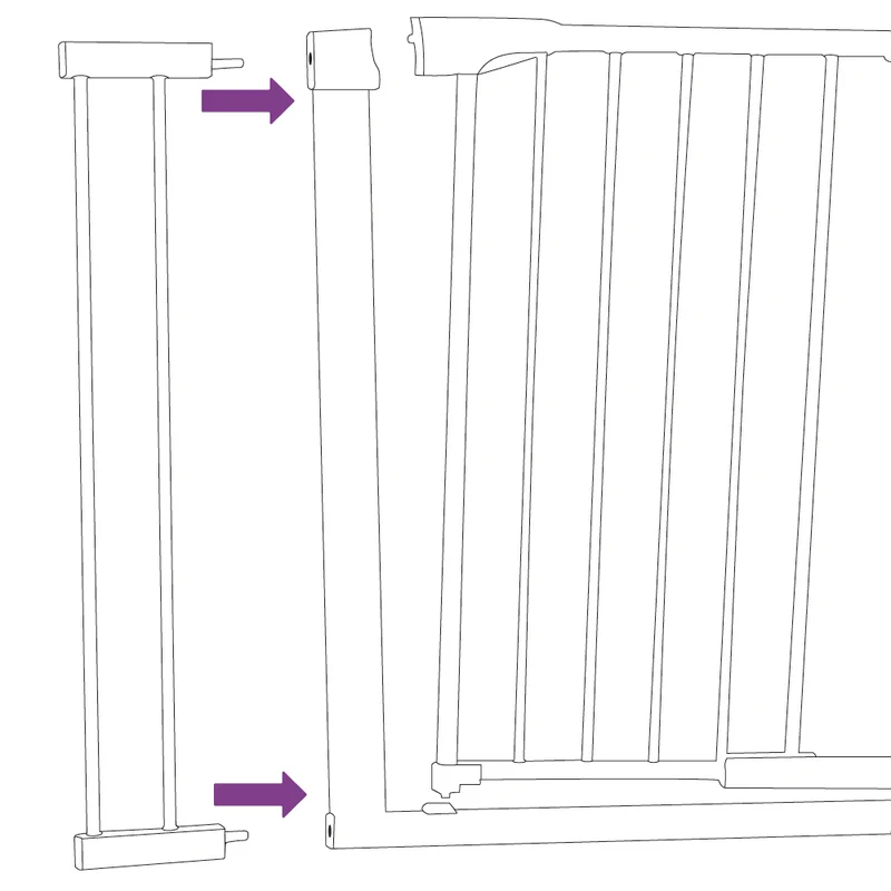 RALLONGE BARRIÈRE DE SÉCURITÉ EXTENSIBLE 14 CM