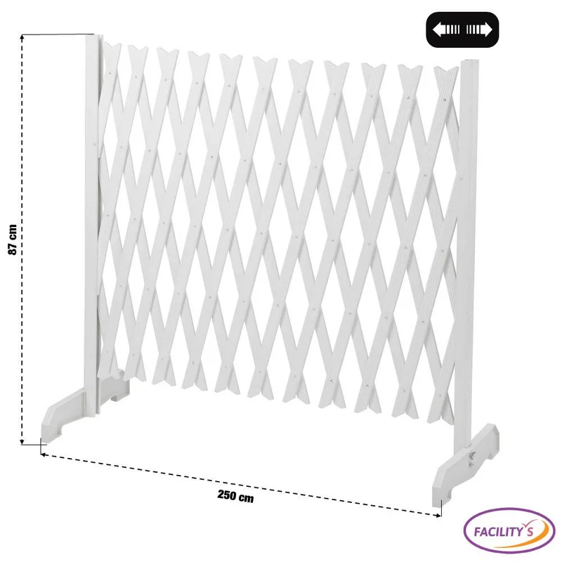 BARRIÈRE EXTENSIBLE BLANCHE PLASTIQUE