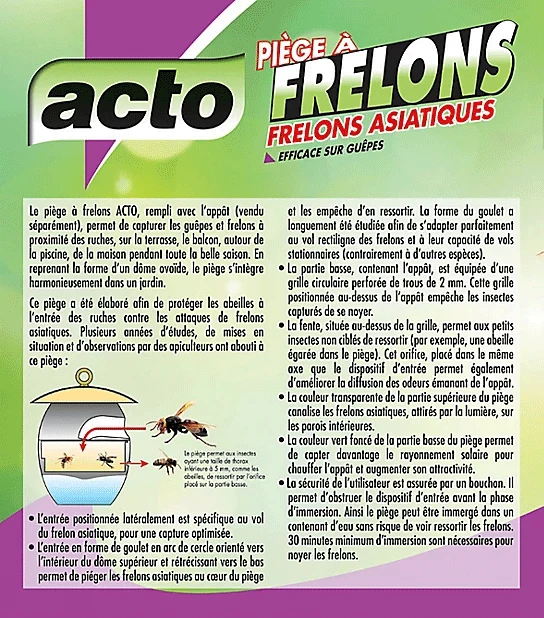 PIÈGE SPÉCIAL FRELONS ASIATIQUES