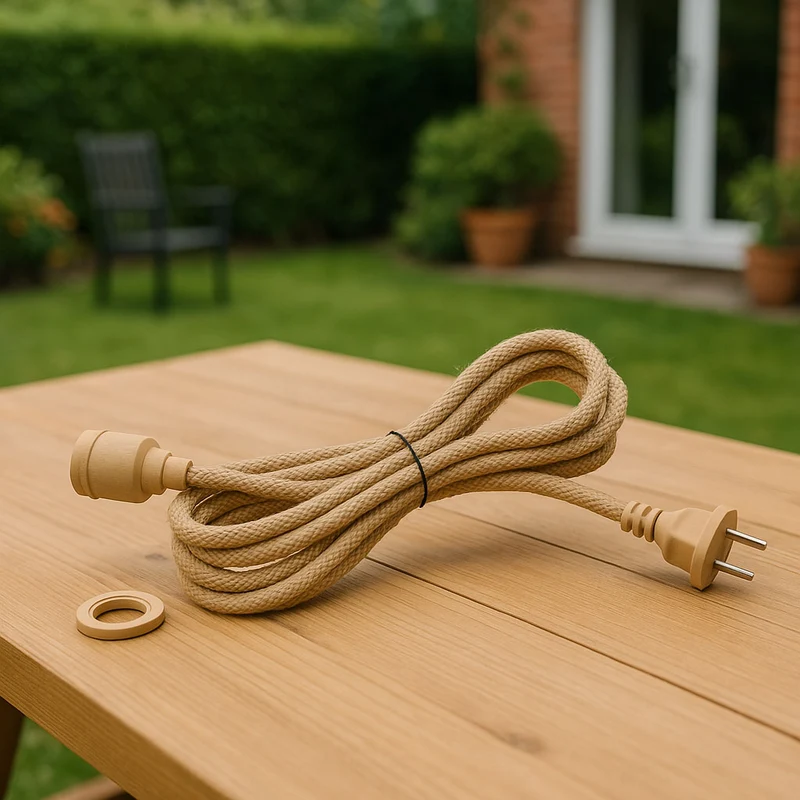 Câble en corde ENNA CORD douille E27 longueur 5 mètres pour extérieur compatible avec nos abat-jour