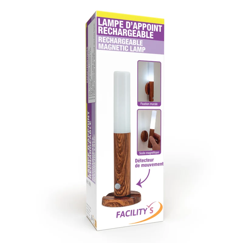 LAMPE D'APPOINT RECHARGEABLE BOIS