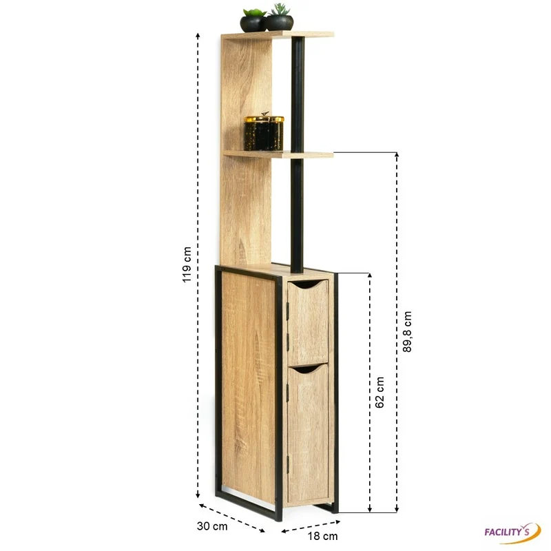 MEUBLE WC 2 PORTES INDUSTRIEL