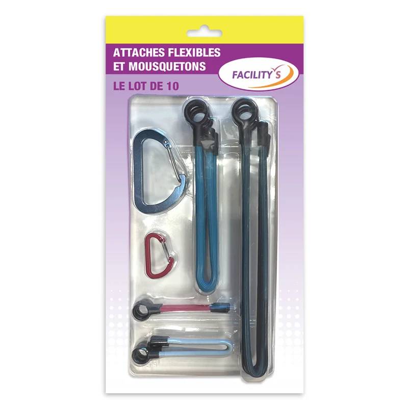 ATTACHES UNIVERSELLES ET MOUSQUETONS X10