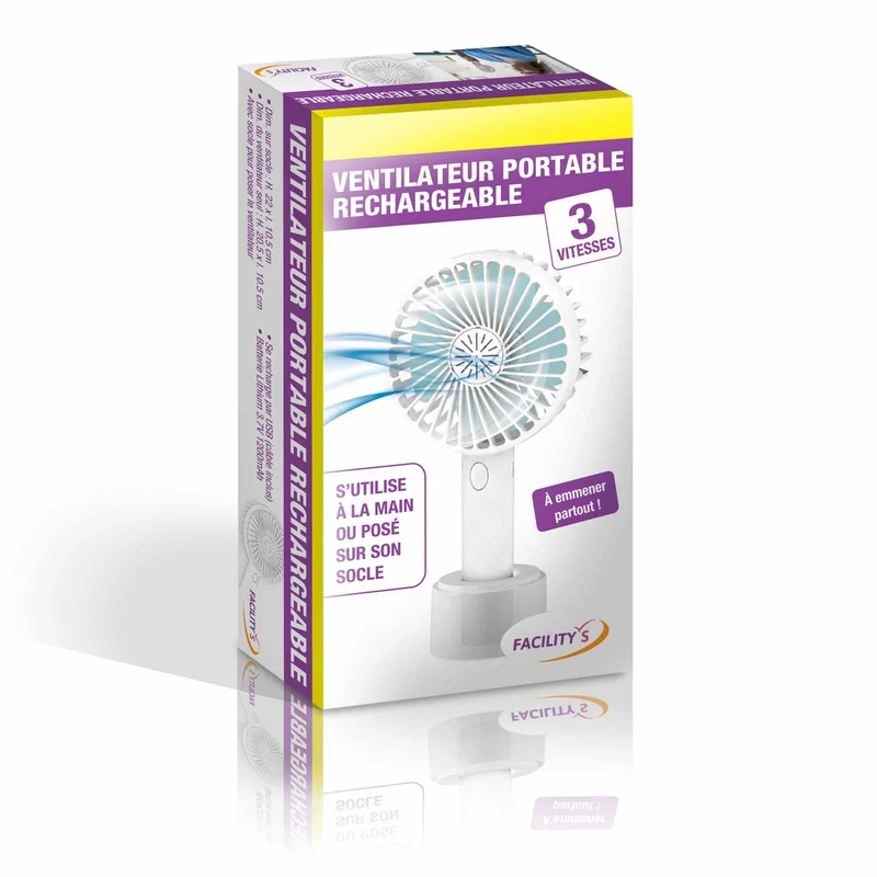 VENTILATEUR A MAIN RECHARGEABLE USB