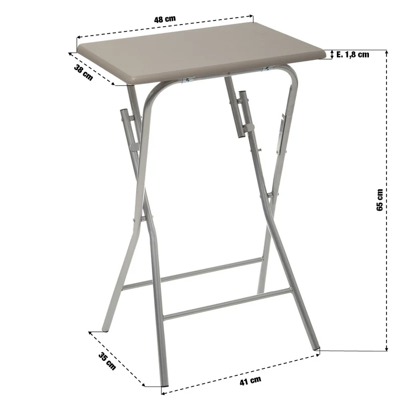 TABLE PLIANTE PETIT TAUPE