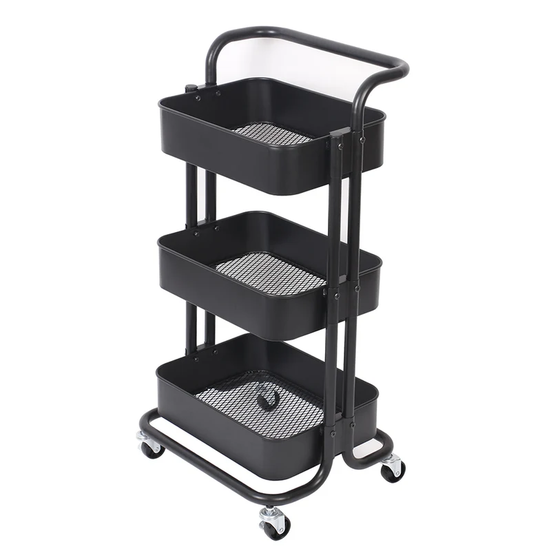 CHARIOT DE RANGEMENT DESSERTE NOIRE