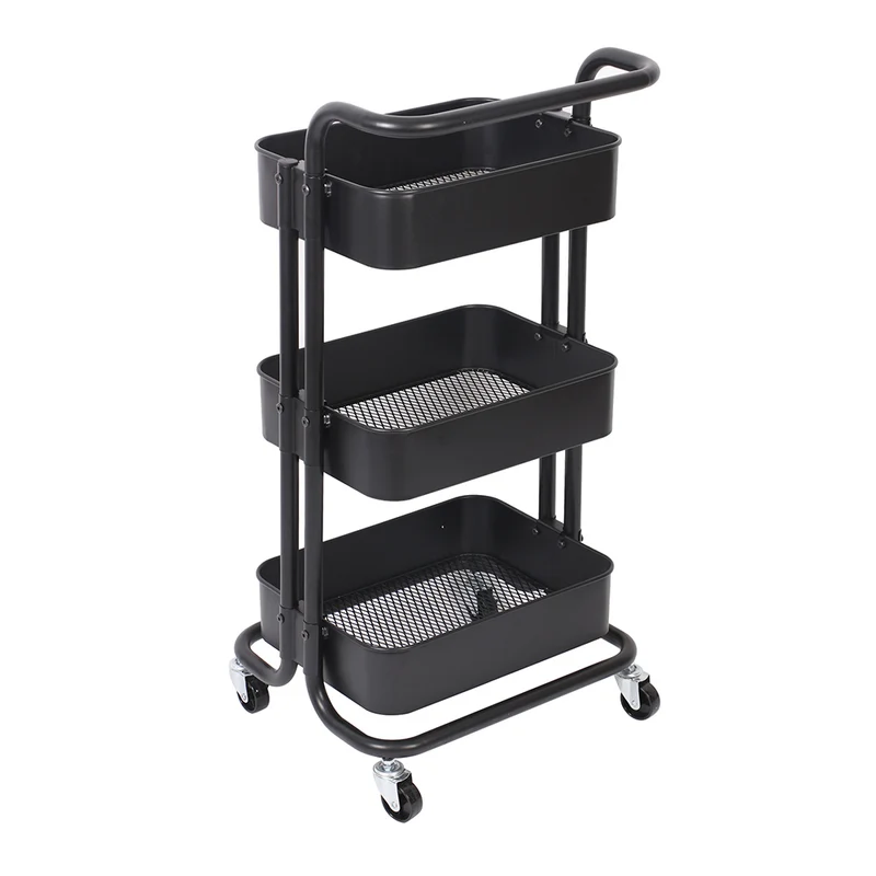 CHARIOT DE RANGEMENT DESSERTE NOIRE