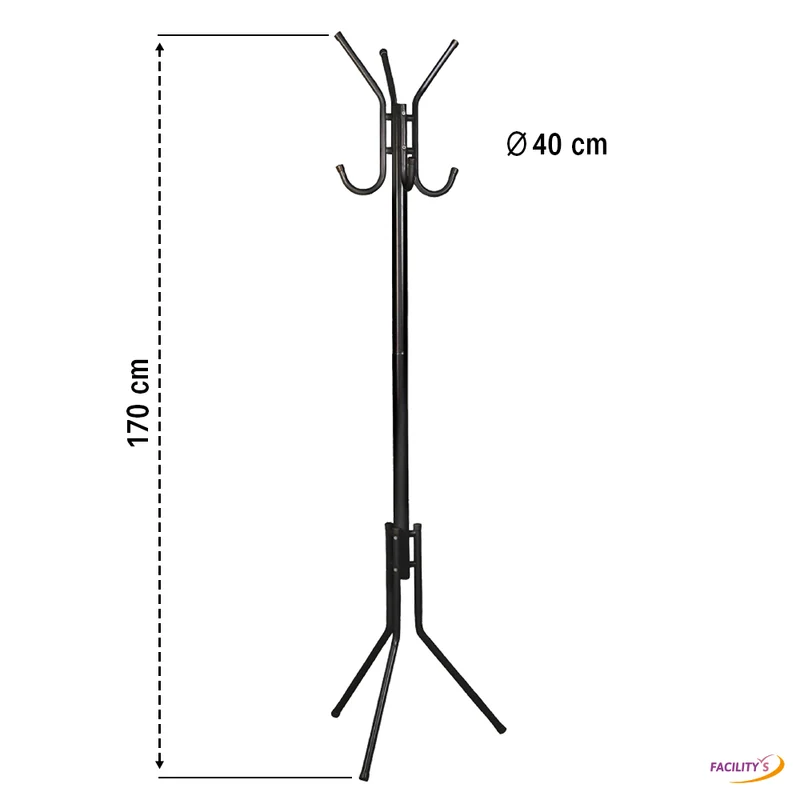 PORTE-MANTEAU MÉTAL NOIR