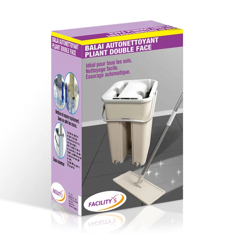 BALAI AUTONETTOYANT PLIANT DOUBLE FACE