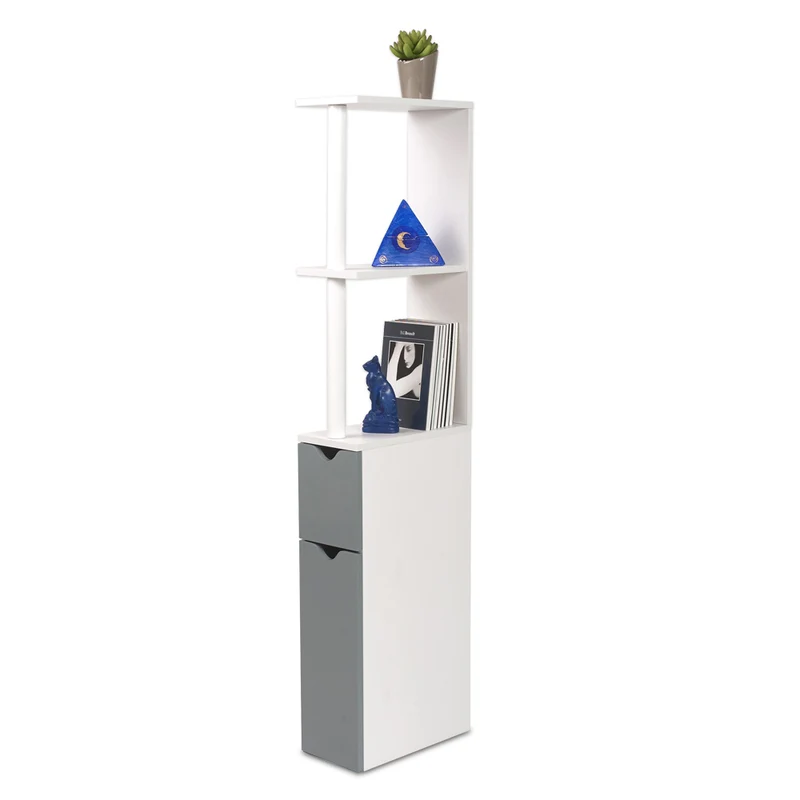 MEUBLE WC 2 PORTES GRIS