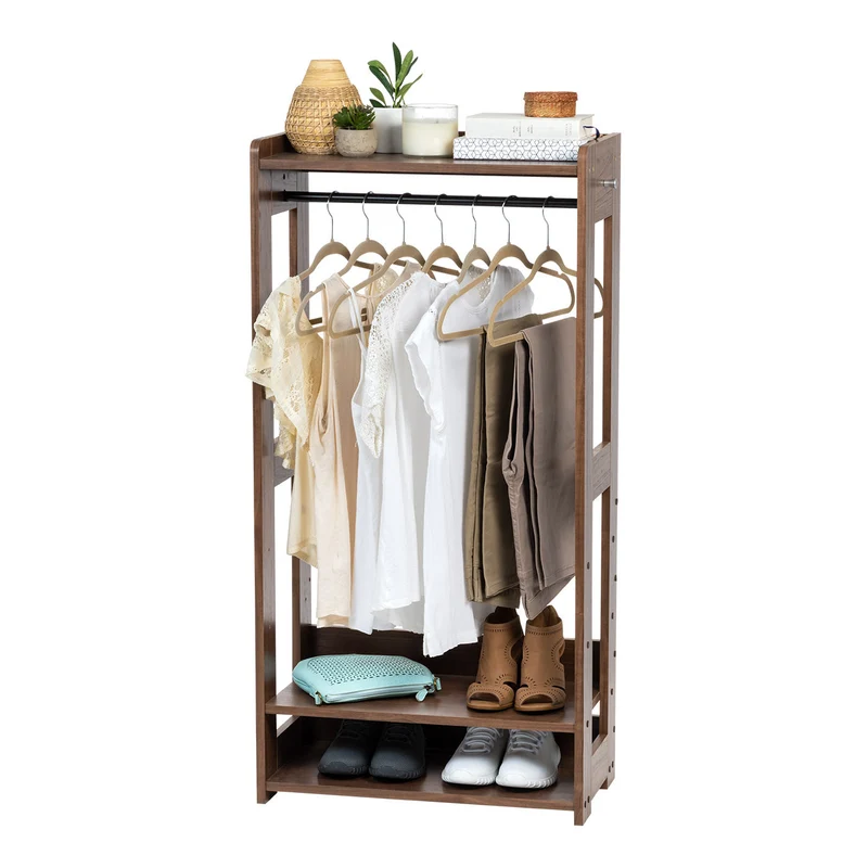 Wood Garment Rack - Compact