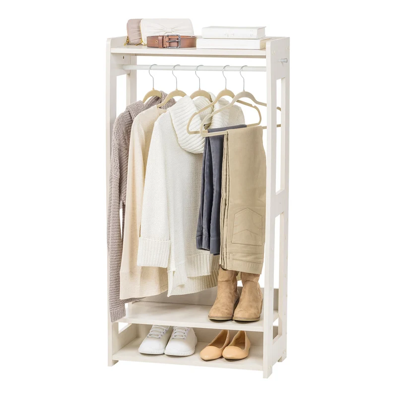 Wood Garment Rack - Compact
