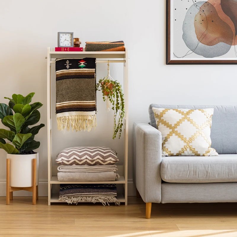 Wood Garment Rack - Compact