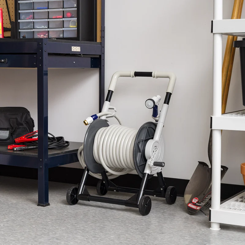 All-in-1 Portable Garden Hose Reel Cart