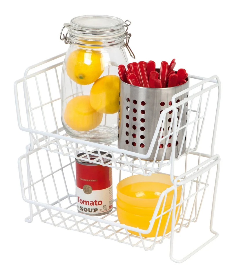 Wire Stacking Storage Basket - Small