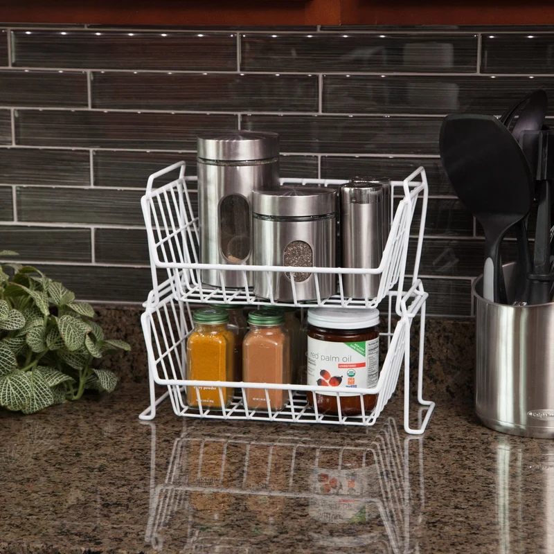 Wire Stacking Storage Basket - Small