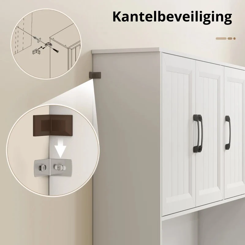 Nancy's Piode Keukenkast - Opbergkast - Voorraadkast - Wit - ± 100 x 40 x 180 cm