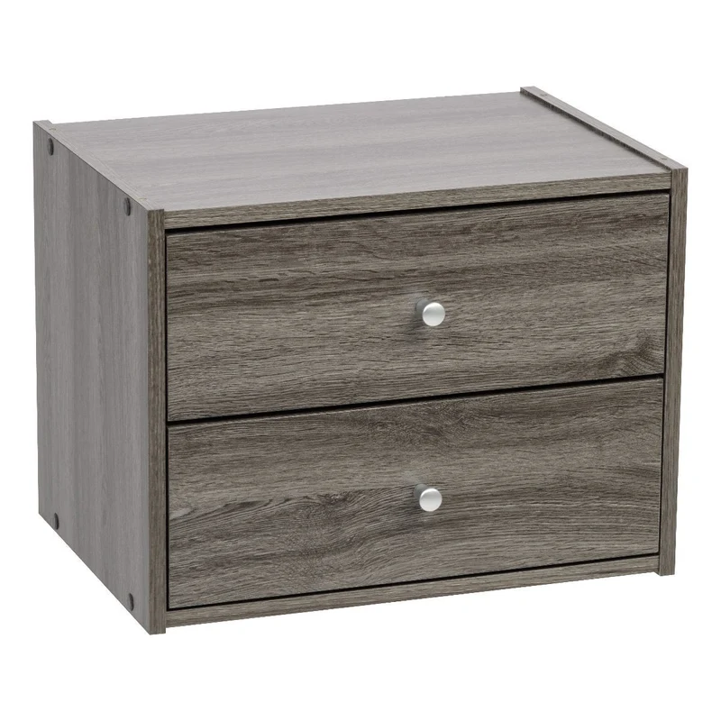 Modular Wood Stacking Box with Drawers