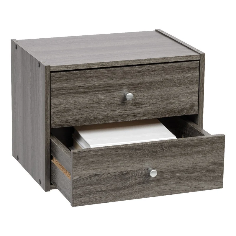 Modular Wood Stacking Box with Drawers