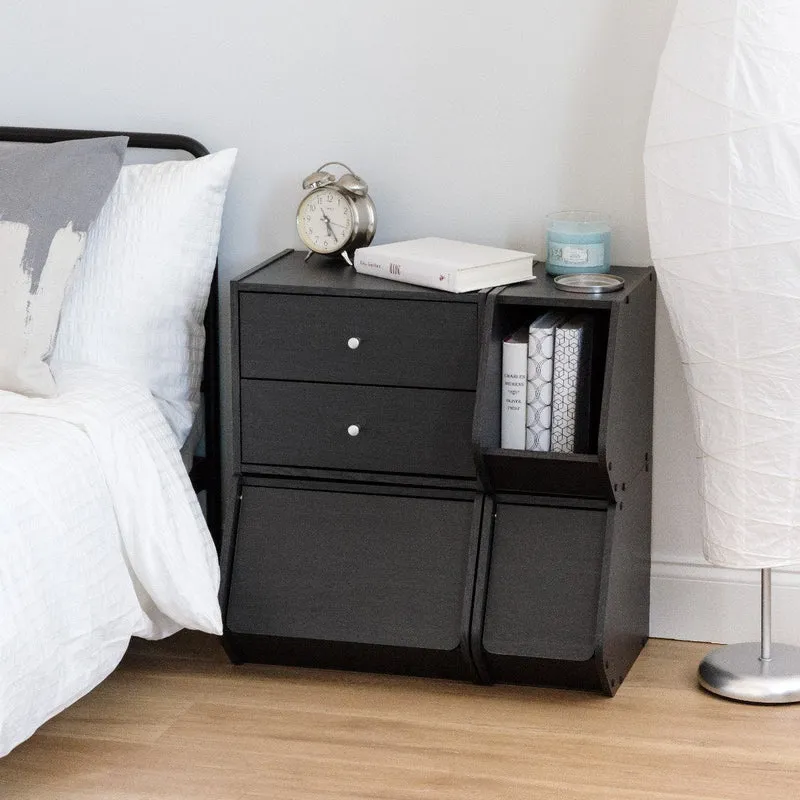 Modular Wood Stacking Box with Drawers