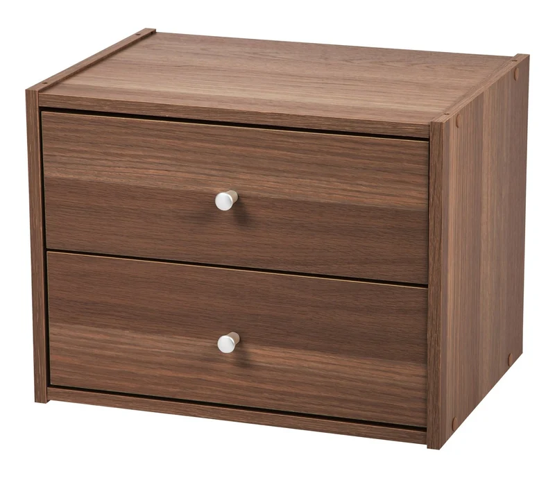 Modular Wood Stacking Box with Drawers