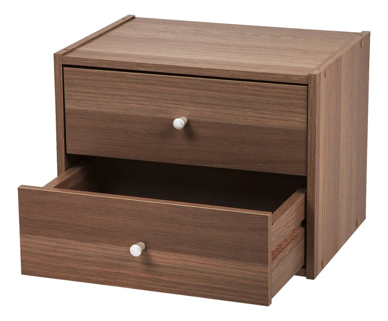 Modular Wood Stacking Box with Drawers